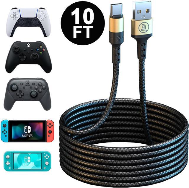  Charging Cable for Xbox Series/ PS5 Controller, Replacement USB  C Cord Nylon Braided Long Fast Charging USB Type C Charger Cord Campatible  with Xbox Series X/Xbox Series S/ for PS5 Controller 