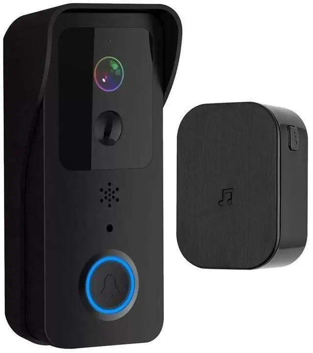 Main image of 5G WiFi Smart Doorbell Wireless Video Security Camera Door Bell Intercom -Black
