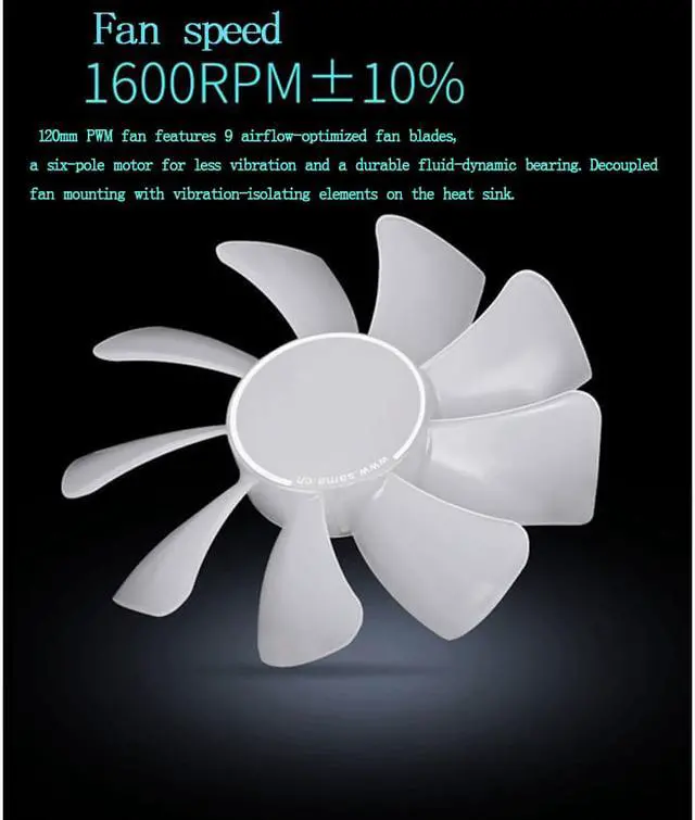 Alt view image 3 of 7 - CPU Air Cooler with 4 Copper Direct Contact Heat Pipes 120R RGB Fan Brushed Nickel Fins for Intel LGA 1700/1200/115X AMD AM5/AM4