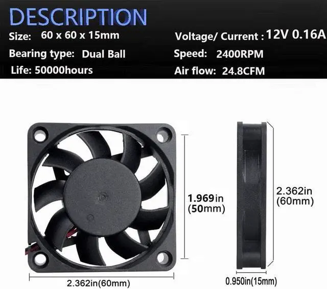 Alt view image 2 of 6 - Jicheng Fan Accessories Set for Enhanced Airflow and Universal Compatibility - Pack of 10 High-Quality Accessories