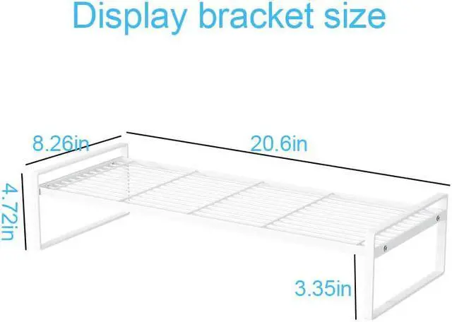 Alt view image 2 of 7 - Monitor Stand Riser Laptop Stand Printer Riser Desk Vented Monitor Stand 4.7" Tall Office Supplies - White