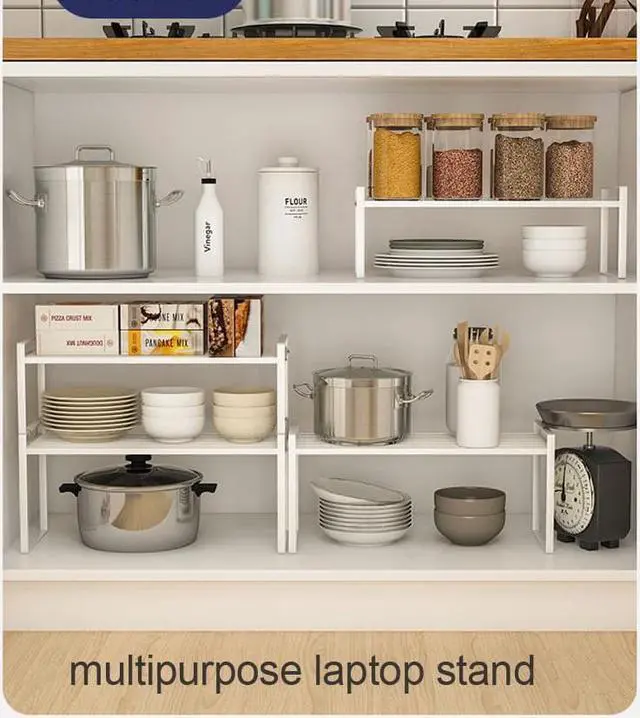 Alt view image 7 of 7 - Monitor Stand Riser Laptop Stand Printer Riser Desk Vented Monitor Stand 4.7" Tall Office Supplies - White