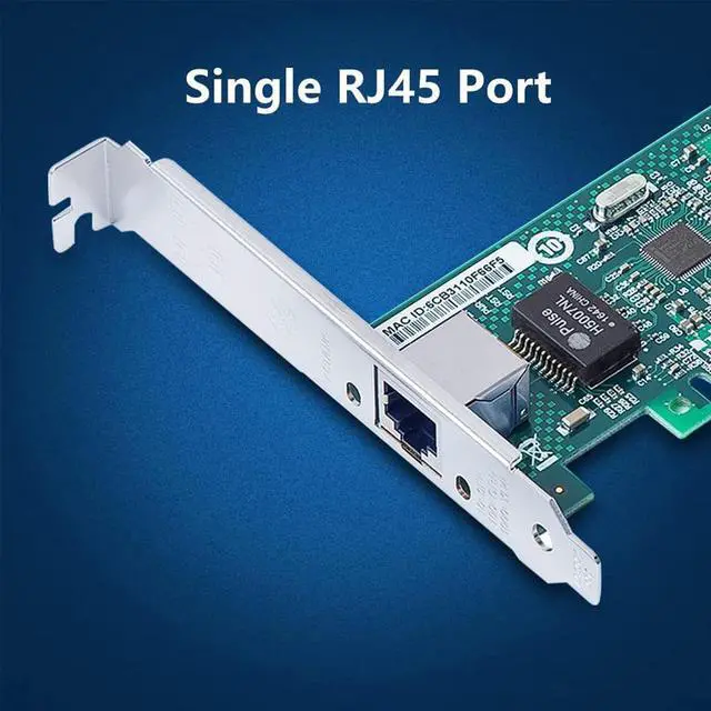 Alt view image 4 of 7 - Jicheng Gigabit Ethernet PCI-e x1 Lan Card Network Interface Network Adapter Single RJ45 Port 10/100/1000Mbps Compatible Intel EXPI9301CTBLK 82574L Desktop