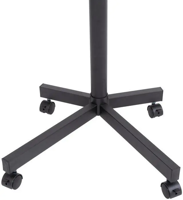 Alt view image 7 of 7 - Jicheng Mobile Stand on Wheels, Height Adjustable Tilt Rolling Stand with Media Shelf Holds Up to 55lbs Max - Black
