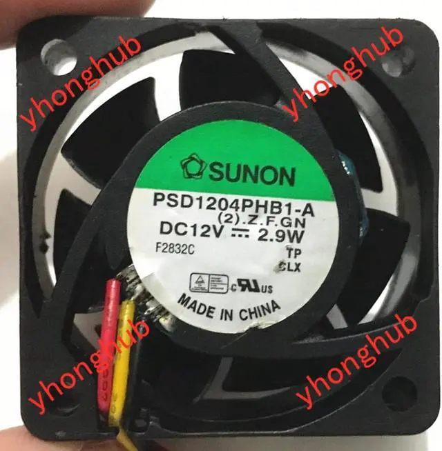 Alt view image 3 of 4 - SUNON PSD1204PHB1-A (2).Z.F.GN DC 12V 2.9W 40x40x15mm 3-wire Server Cooling  Fan
