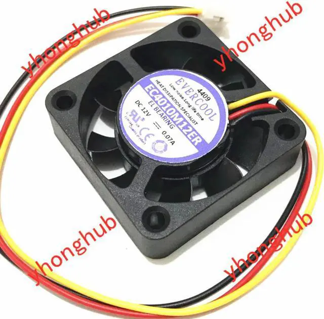 Main image of EverCool  EC4010M12ER DC 12V 0.07A 40x40x10mm 3-Wire Server Cooling Fan