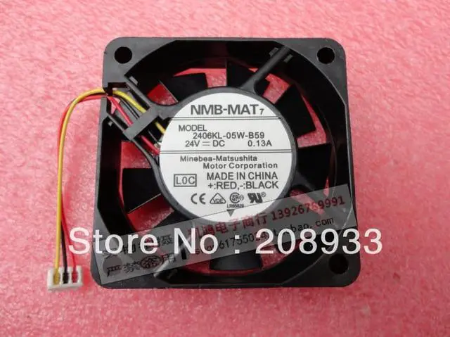 Main image of For NMB-MAT 2406KL-05W-B59 L0C 24V 0.13A 6CM drive CNC machine tools fan+cooling fan