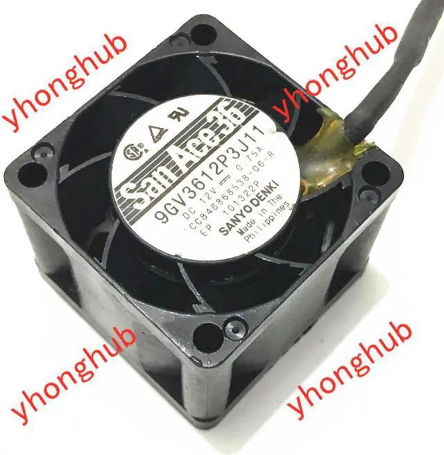 Main image of Denki 9GV3612P3J11 DC 12V 0.75A 36x36x28mm 4-Wire Server Cooling Fan