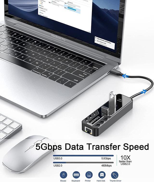 Alt view image 4 of 6 - QGeeM USB C to Ethernet 2.5G Adapter,4-in-1 USB C Hub Multiport Adapter dongle, Full Function USB C Compatible with Thunderbolt 3/4,100W Power Delivery, MacBook Pro, Dell XPS 13, etc