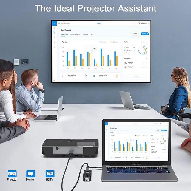 Alt view image 6 of 6 - QGeeM USB C to Ethernet 2.5G Adapter,4-in-1 USB C Hub Multiport Adapter dongle, Full Function USB C Compatible with Thunderbolt 3/4,100W Power Delivery, MacBook Pro, Dell XPS 13, etc