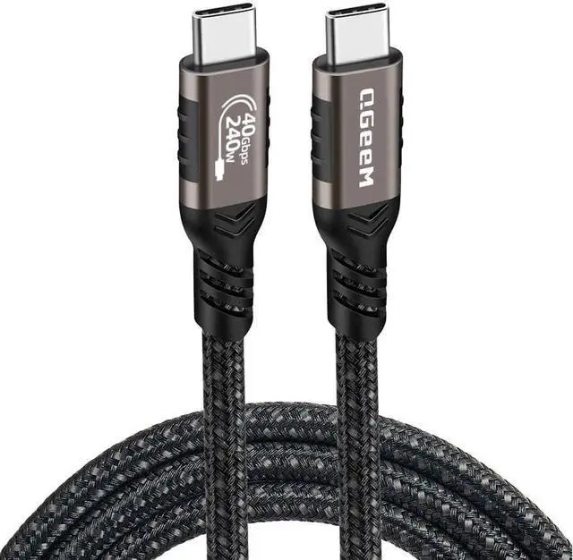 Alt view image 2 of 4 - USB 4 Cable 40Gbps,USB C to USB C Video Cable 8K@60Hz,USB4 C Monitor Cable 240W Supports 4K UHD Display Compatible with iPhone15 pro,Thunderbolt 3/4 MacBook, iPad Pro, Samsung, HP, Dell (0.2m)