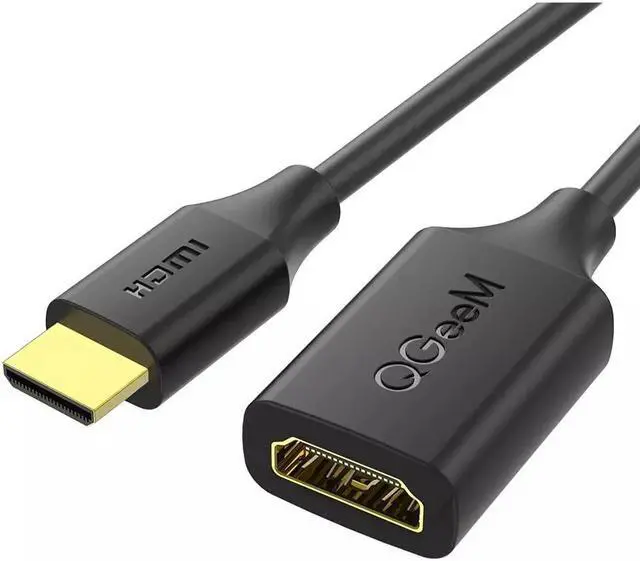 Alt view image 6 of 7 - QGeeM mini HDMI to HDMI adapter converter easily converts mini HDMI 2.0 port on your laptop, camcorder, camera, or even some tablet to a standard HDMI Type A interface on TV, portable monitor