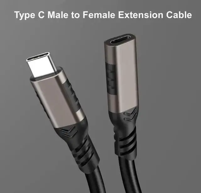 Alt view image 4 of 7 - USB C Extension Cable, 20Gbps/USB 3.2 Transfer USB Type C Extender 100W/5A Fast Charging Compatible for Thunderbolt 3/4 MacBook Pro and more USB C devices