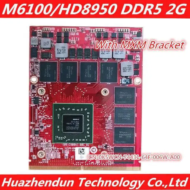 Main image of M6100 Video Graphics Card For Laptop Dell Precision M6800 M6700 M6600 Part  Number CN-0K5WCN DDR5 2G
