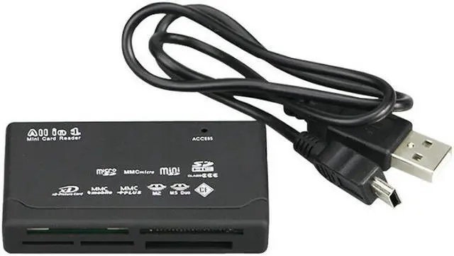 Alt view image 3 of 4 - All In One Card Reader USB 2.0 SD Card Reader Adapter Support TF CF SD Mini SD SDHC MMC MS XD