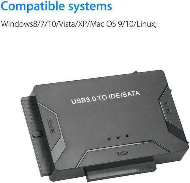 Alt view image 7 of 7 - USB 3.0 to Hard Drive Converter Cable USB 3.0 to IDE SATA Adapter 2.5" 3.5" SATA IDE SSD Hard Drive Disks Support 6TB USB 3.0 to IDE & SATA Converter External Hard Drive Adapter Kit 2.5"/3.5" Cable