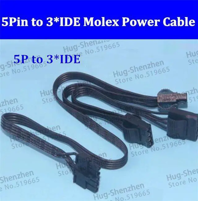 Main image of 5Pin to 3 port IDE 4Pin Molex Modular Power Supply Adapter Cable for Seasonic SS-620GM