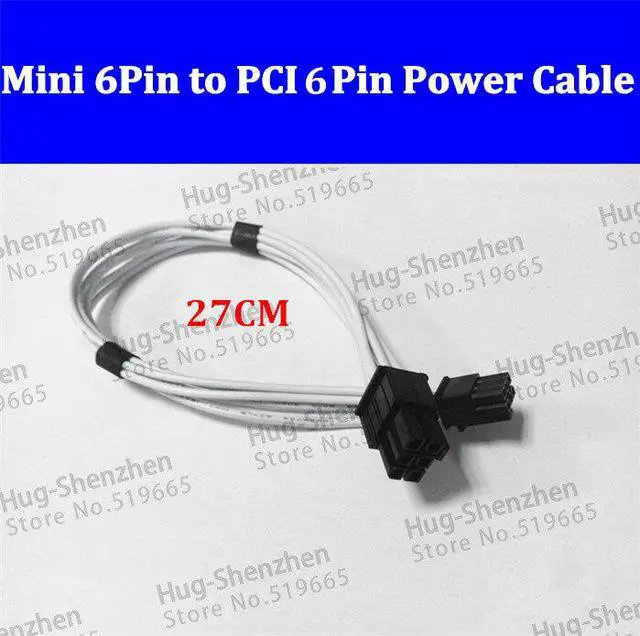 Main image of mini 6pin to pcie 6pin 6 pin video card power cable support for Mac pro G5 GTX480 gtx680--5pcs/lot