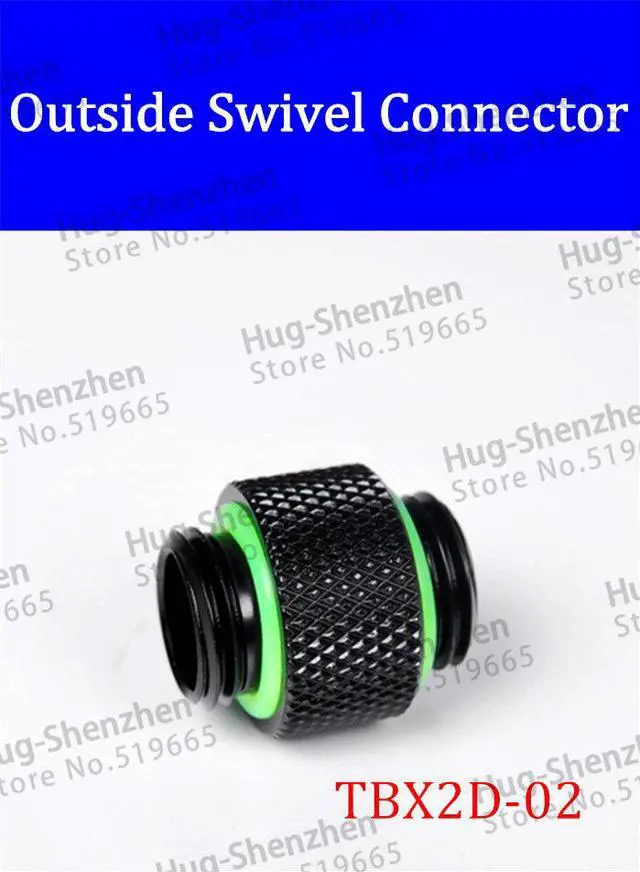 Main image of Best price  Barrow G1/4" Double Outside Swivel Connector for water cooling system with O-ring 2pcs/lot