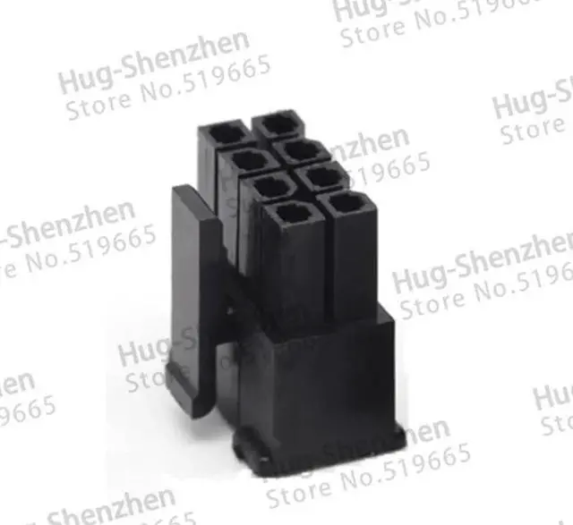 Alt view image 2 of 2 - 5557 50pcs/lot molex 3.0 2*4P 8pin black male power connector pitch 3.0mm plastic shell connector