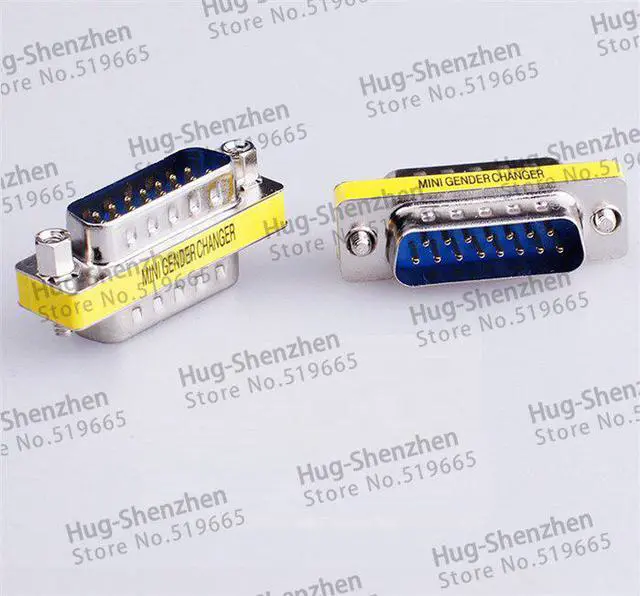 Alt view image 2 of 2 - Male to Male 2Row 7P+8P 15P Adapter 7P/8P DB15 Connector DB15P two Row data transmission protect joint 15P Connector 10pcs