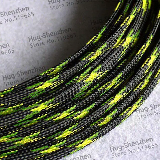 Alt view image 5 of 5 - 6mm Braided Cable Wire Sheathing Sleeving Harness Expandable Wire Sleeving 10M -Mix Color