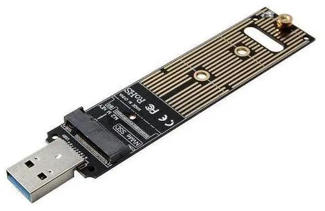 Alt view image 3 of 5 - M.2 NVME M Key SSD to USB 3.1 10Gbps Adapter PCI express to USB-A 3.1 Solid State Drive Internal Converter for 2242/2260/2280