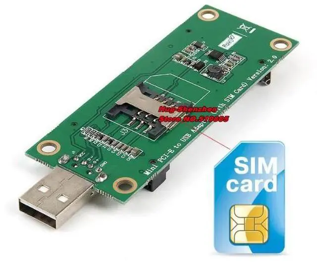 Alt view image 5 of 6 - Free Shiping   Mini PCIe To USB (with SIM card slot ) Adapter for 3G/4G WWAN test converter and WiFi (USB Type) Card
