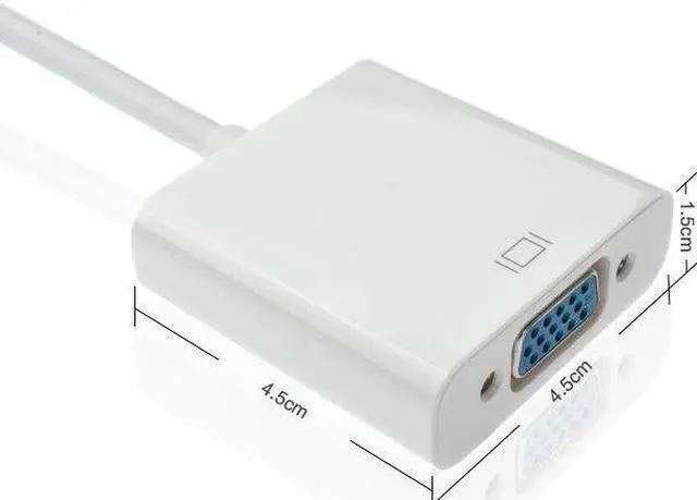 Alt view image 3 of 5 - For MacBook Air Pro iMac Mac Thunderbolt Mini DisplayPort Display Port Mini DP To VGA Cable Adapter 1080P Connect TV projector
