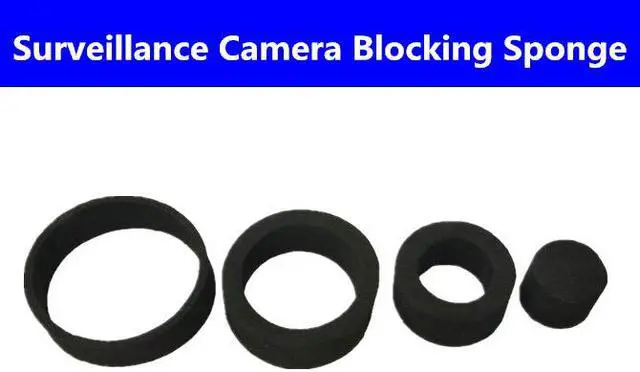 Main image of 50pcs/lot Surveillance camera, light-blocking sponge, lens stop, three-in-one shading ring  sponge ring surveillance camera ring