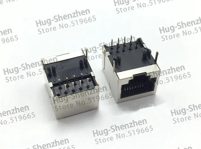 Alt view image 2 of 2 - 20pcs/lot RJ45 PCB 8-pin RJ 45 Socket Mount Network Adapter connector For Ethernet Splitter Data Transfer