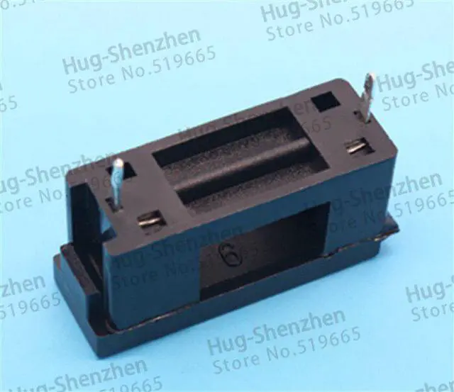 Alt view image 4 of 4 - 50pcs BLX-A Black color copper feet fuse holder DIP pcb board for 5*20mm cartridge fuse with cover