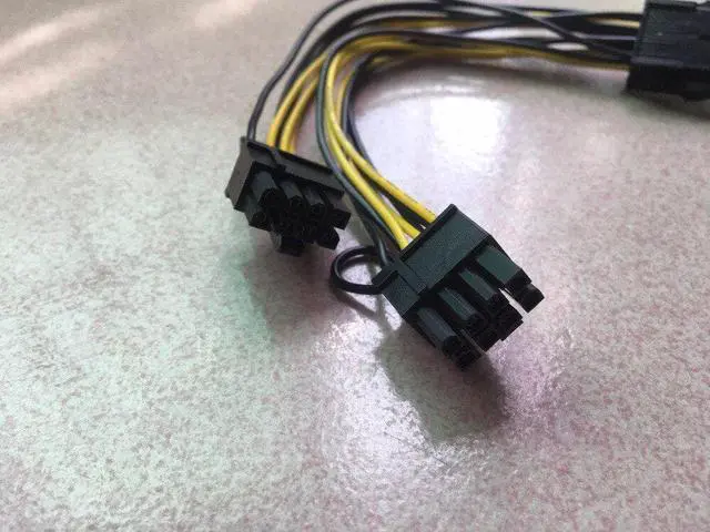 Alt view image 5 of 6 - 50pcs High quality 8 Pin CPU to PCI-E 8(6+2)pin splitter 18AWG extention GPU Graphics Video Card  power cable 20cm