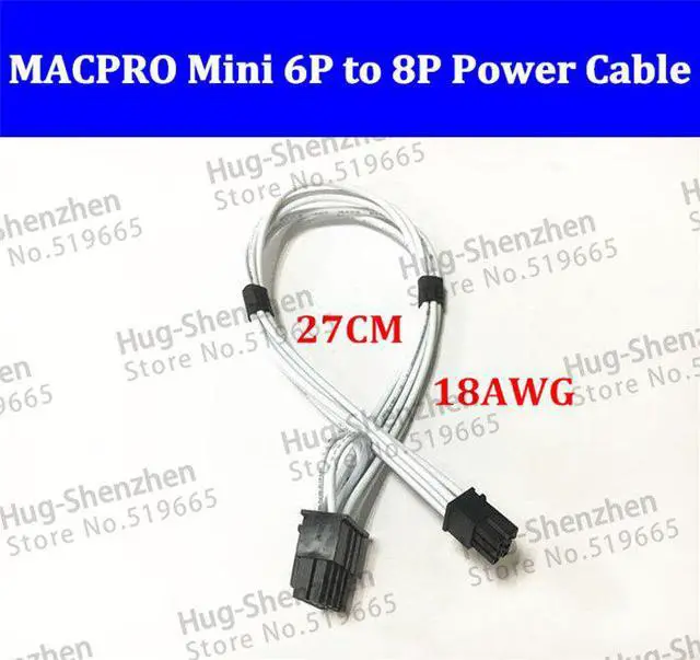 Main image of mini 6pin to pcie 8pin 8 pin video card power cable support for Mac pro G5 GTX480 gtx680  gtx570--1pcs/lot