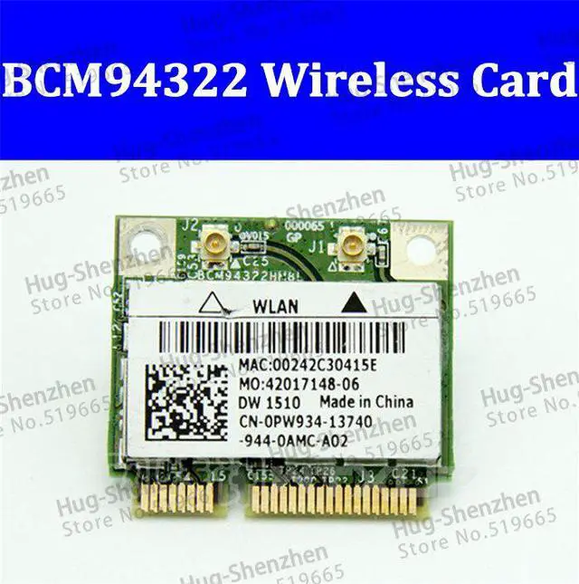 Main image of BCM94322HM8L BCM94322 BCM4322 Half Mini PCI-Express PCIe Wireless WLAN Wifi Card