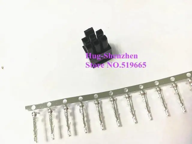 Alt view image 2 of 2 - Wholesale 100X Molex 3.0mm 2*3pin 6 Pin 6pin 43645-0600 Male Power Connector Housing Black Plastic Shell with 600 terminals pin