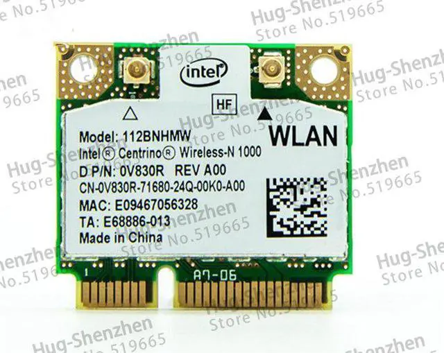 Alt view image 2 of 2 - For Intel WiFi Link 1000 112BNHMW Half Mini PCI-E 802.11n 2.4 Ghz wireless card 300Mbps for laptop