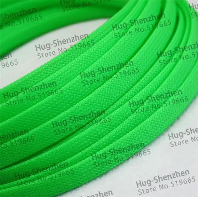Alt view image 6 of 6 - 50M Cable Sleeves 10mm 10 Colors Snakeskin Mesh Wire Protecting Nylon Tight PET Expandable Insulation Sheathing Braided Sleeves