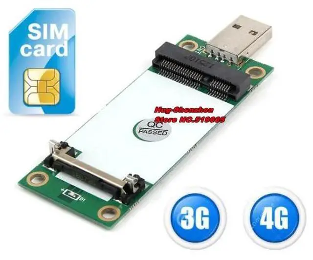 Alt view image 6 of 6 - Free Shiping   Mini PCIe To USB (with SIM card slot ) Adapter for 3G/4G WWAN test converter and WiFi (USB Type) Card