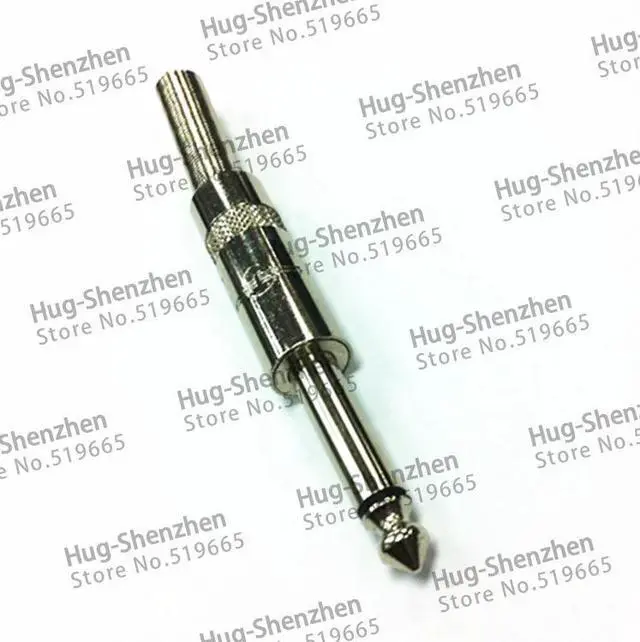 Alt view image 2 of 3 - 10pcs  6.35mm Audio Plug, 6.5mm Mono Metal plug Audio Cable Connector,6.5mm Microphone Plug