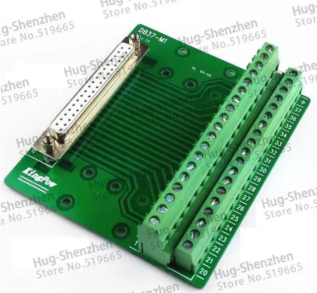 Alt view image 2 of 2 - 1pcs  DB37 D-Sub Mount Interface Module , DB37 female terminal connector Breakout Board