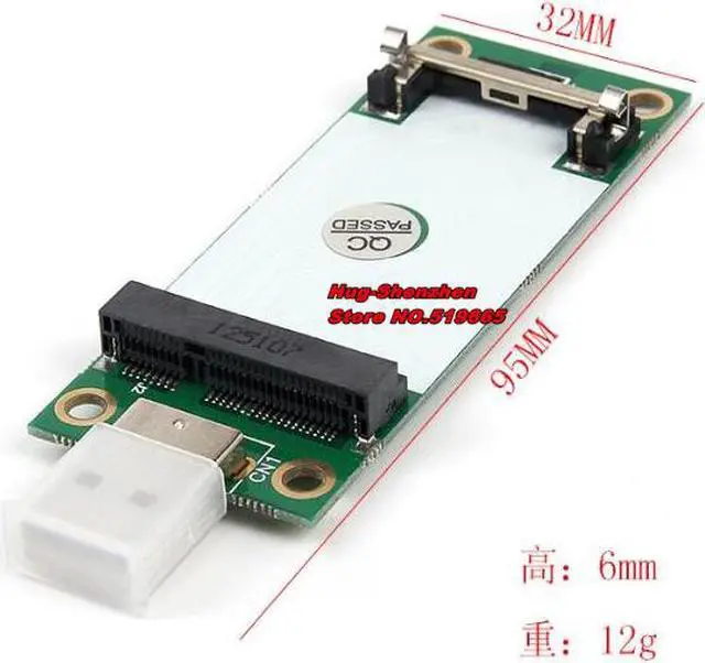 Alt view image 3 of 6 - Free Shiping   Mini PCIe To USB (with SIM card slot ) Adapter for 3G/4G WWAN test converter and WiFi (USB Type) Card