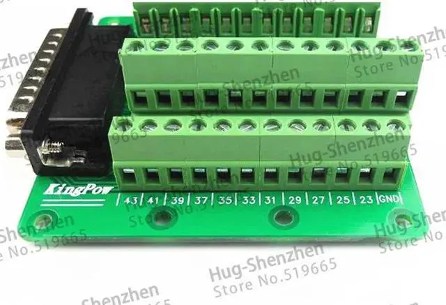 Alt view image 4 of 4 - DB44 D-SUB DR-44 44 DR44 DB 44 pins Female 44pin port  Terminal block adapter converter PCB board Breakout 3 row