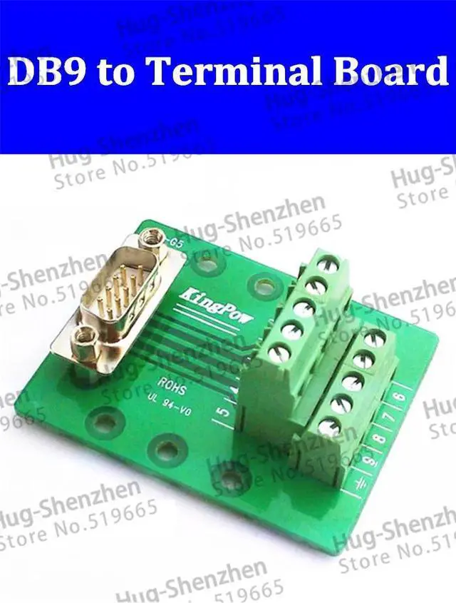 Main image of RS232 Serial  DB9 Male to Terminal Adapter Connector Signals Terminal Module