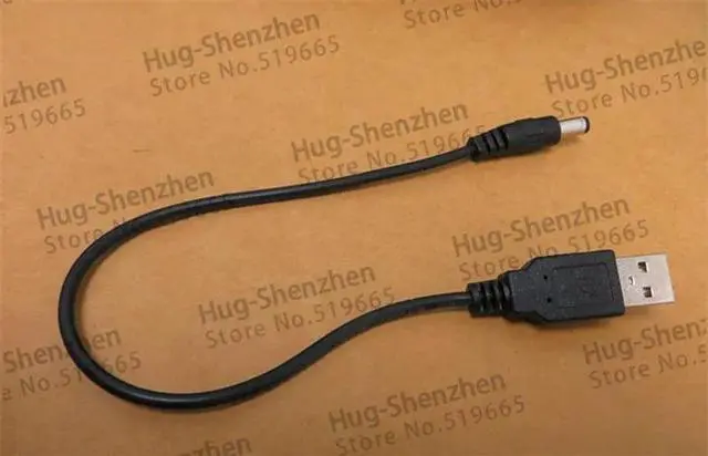 Alt view image 4 of 5 - 100pcs USB A male to 5.5 mm/2.1 mm 5 Volt DC 5.5*2.1 Barrel Jack Power Cable
