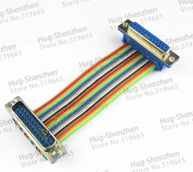 Alt view image 2 of 5 - DB25 ribbon cable  DIDC-25P male to female/female to female/male to male cable  DIDC DR25 COM connector cable