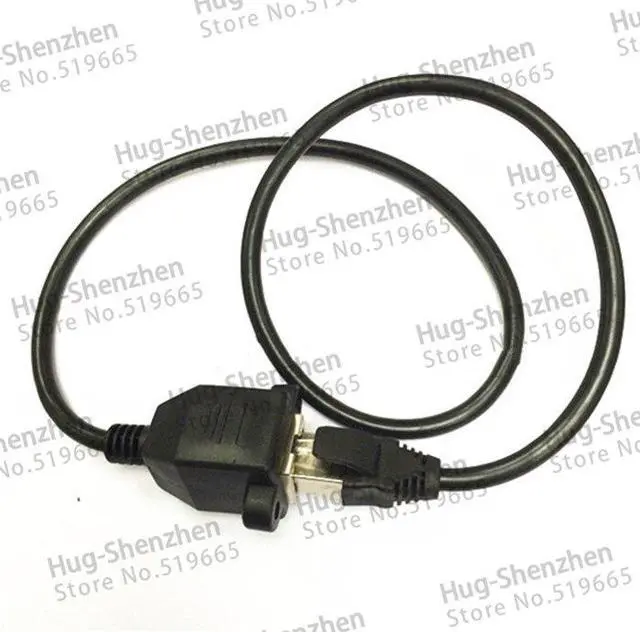 Alt view image 3 of 4 - (5pieces/lot) 1M Ethernet LAN RJ45 Network connector female Jack with ear screw holes to male Plug adapter Cable