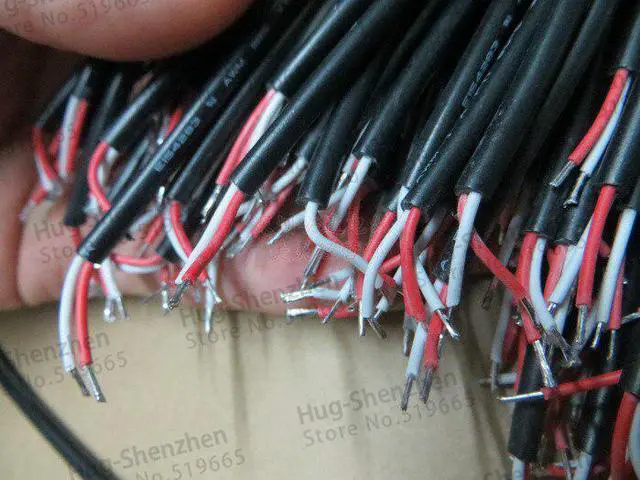 Alt view image 6 of 6 - DC Power Angle male 5.5x2.5 fork Connector Cable Plug Jack Adapter , DC Pigtail Male 90 Degree Wire 5.5*2.5 , 20pcs,