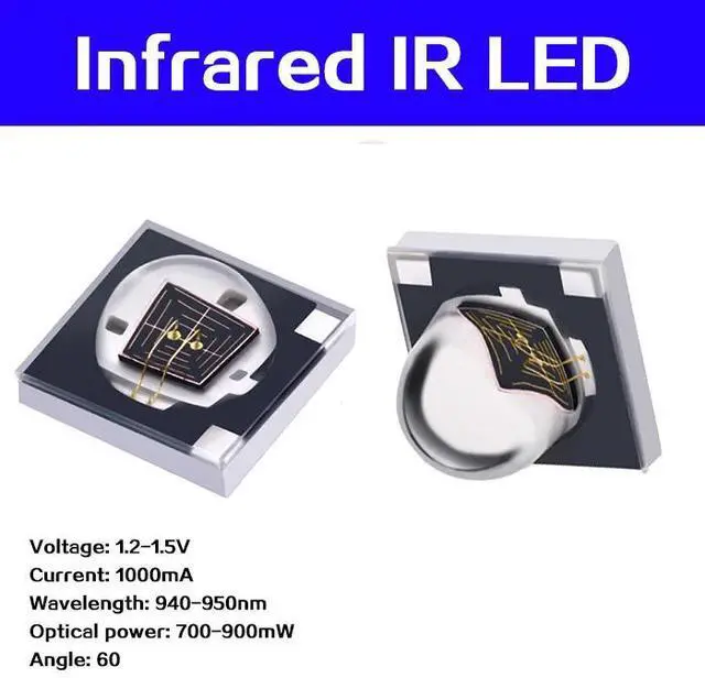 Main image of 50pcs CCTV Accessories 3535 Infrared  IR LED 940-950nm 60degree High Power X2