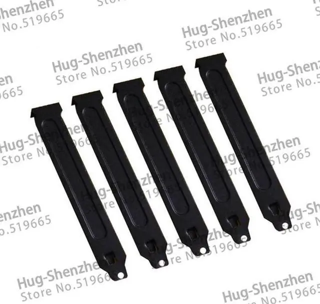 Alt view image 3 of 3 - 1pcs/lot Black dustproof PCI solt covers brackets shield 12cm*1.9cm with screw for desktop